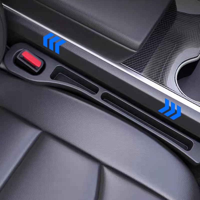 Tesdluy Car Seat Gap Filler Set of 2, Multifunctional Seat Side Gap Seam Filler Organizer with Phone Holder, Universal Fit Fill The Gap Between Seat & Console for Car, SUV, Truck - Image 5